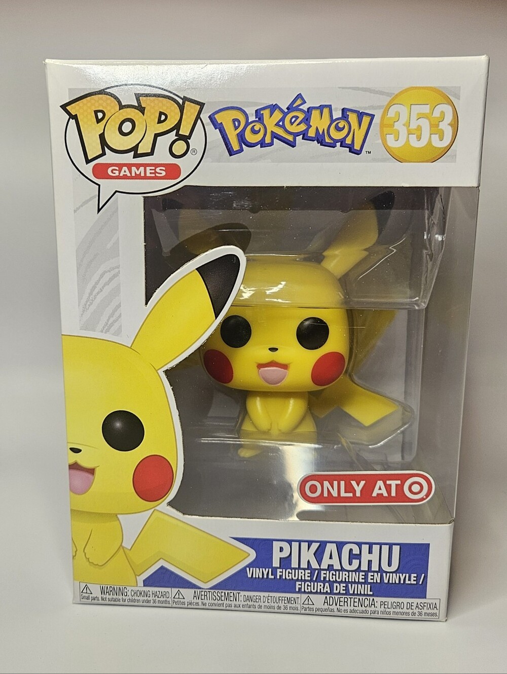 Funko Pop! Games Pokemon Pikachu Figure #353 Target Exclusive w/ Protector